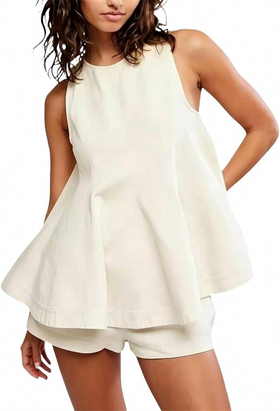 NEW EE:SOME fabulous flared cream top in bone